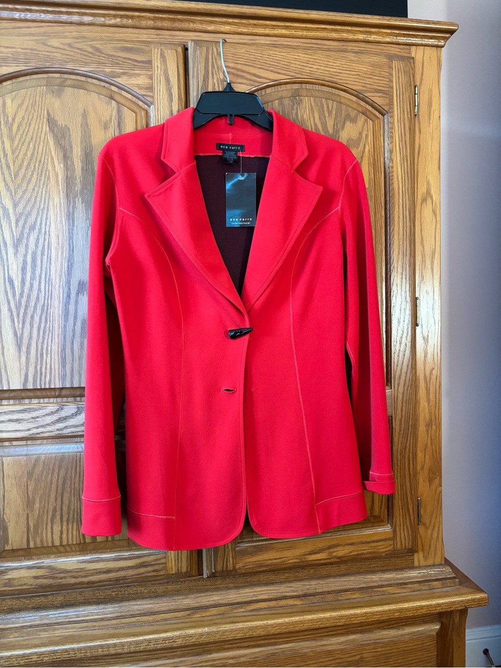 Eva Varro Bright Red Jacket in Medium NWT